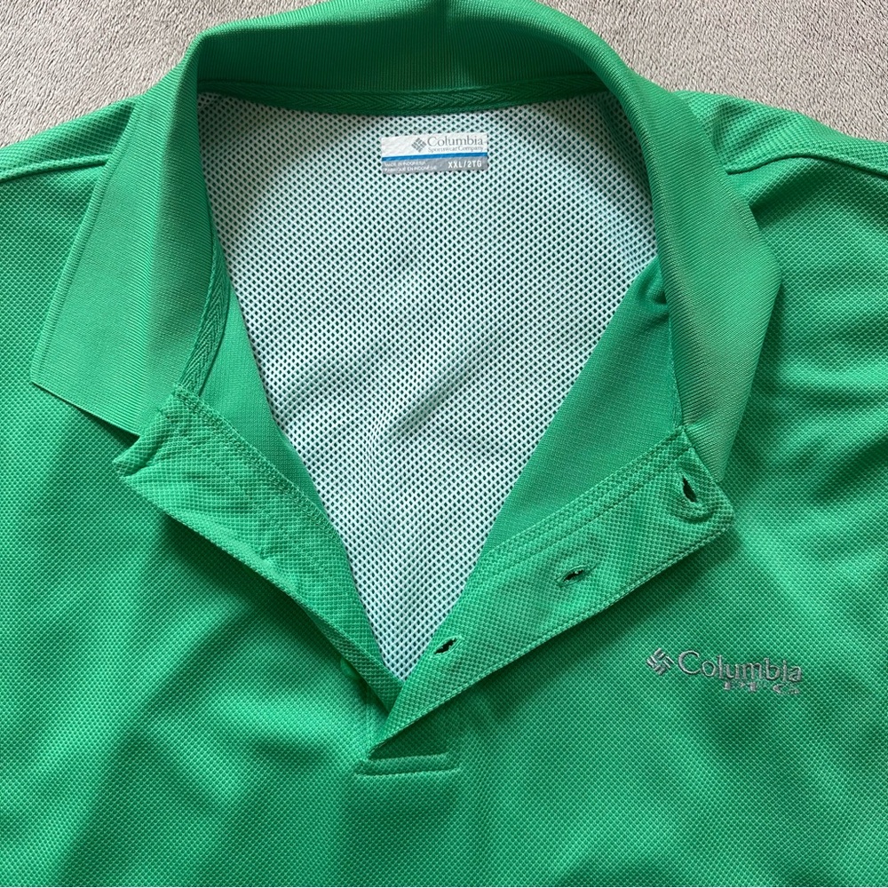 EUC Columbia PFG Men’s XXL Performance Fishing Gear Vented Polo Omni-Shade - Picture 9 of 10